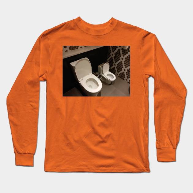 Dual toilets Long Sleeve T-Shirt by Stephfuccio.com